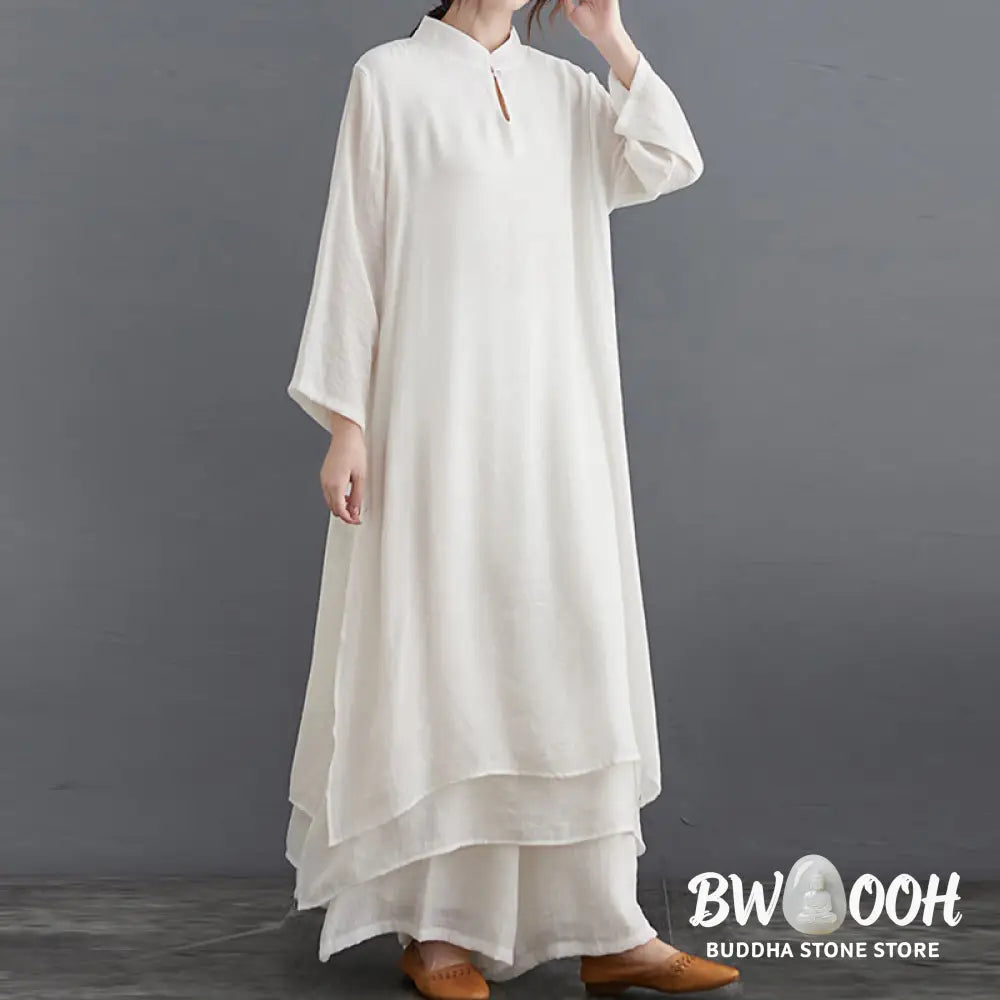 Buddha Stones Simple Pattern Meditation Prayer Spiritual Zen Practice Yoga Clothing Women&