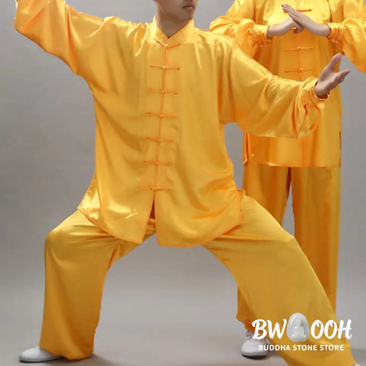 Buddha Stones Simple Pattern Meditation Prayer Spiritual Zen Tai Chi Qigong Practice Unisex Clothing Set - Clothes