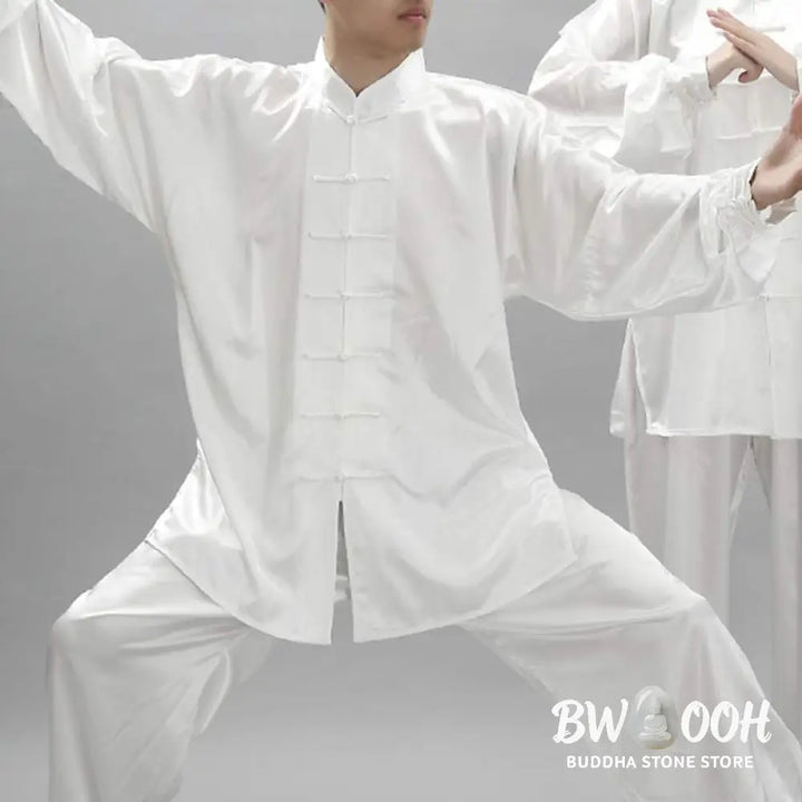 Buddha Stones Simple Pattern Meditation Prayer Spiritual Zen Tai Chi Qigong Practice Unisex Clothing Set - Clothes