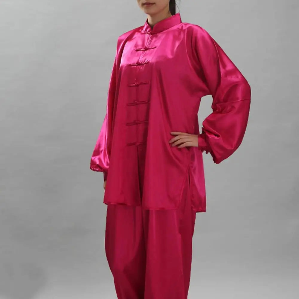 Buddha Stones Simple Pattern Meditation Prayer Spiritual Zen Tai Chi Qigong Practice Unisex Clothing Set - IndianRed