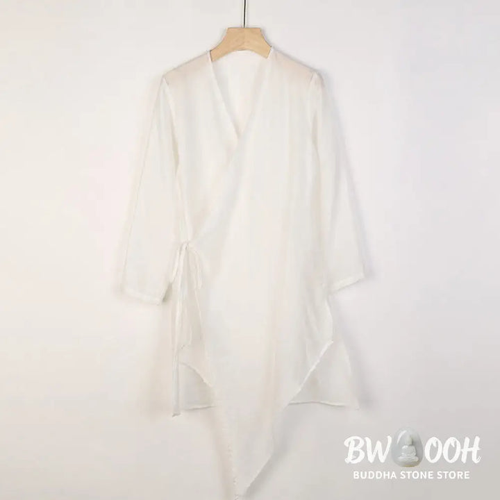 Buddha Stones Simple White Beige Pattern Meditation Spiritual Zen Practice Yoga Clothing Women’s Clothes - Clothes