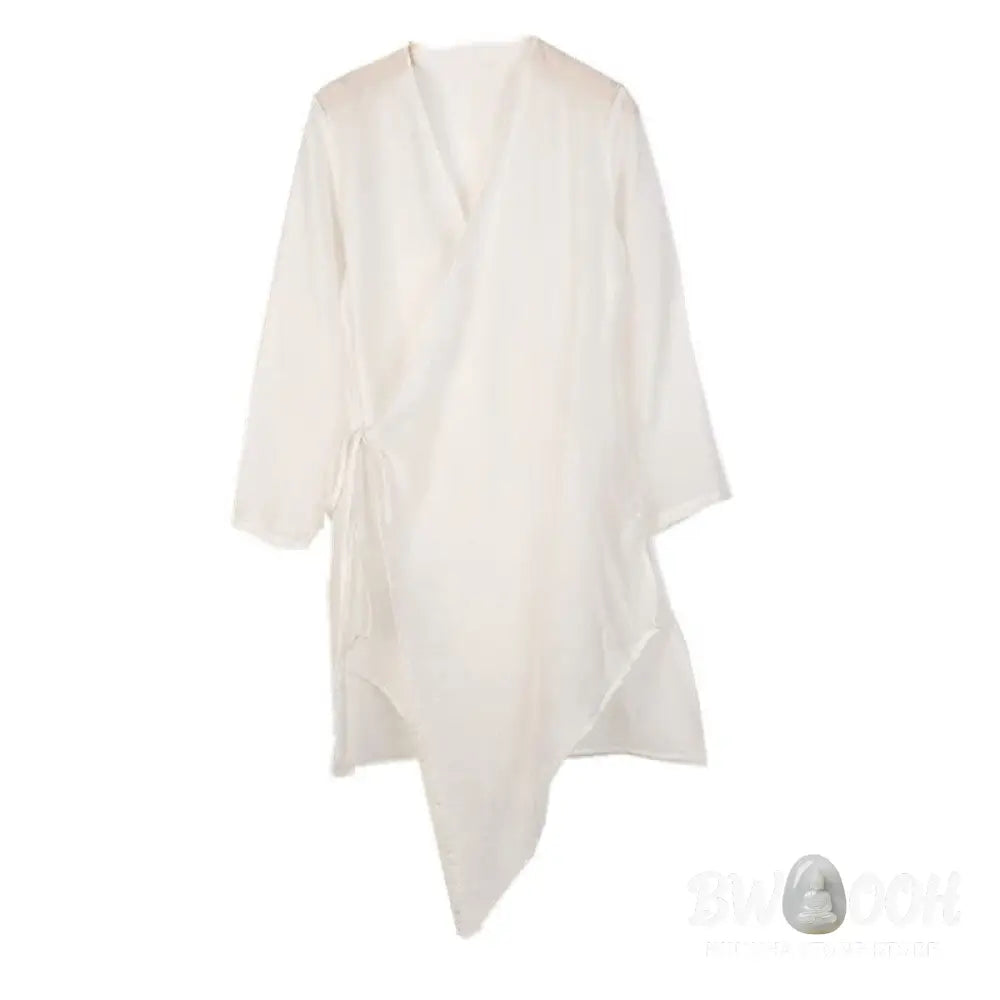 Buddha Stones Simple White Beige Pattern Meditation Spiritual Zen Practice Yoga Clothing Women’s Clothes - Clothes