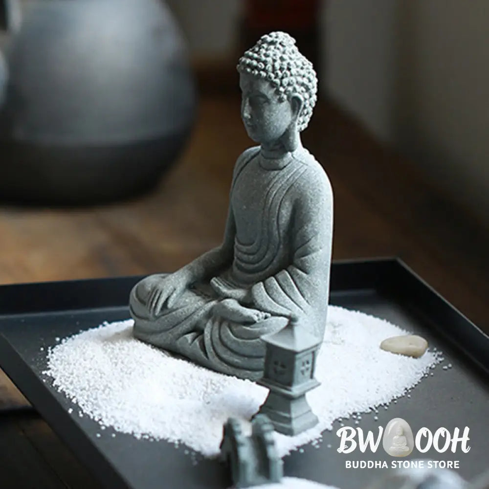 BWOOOH Sitting Meditation Buddha Blessing Compassion Decoration - Decorations