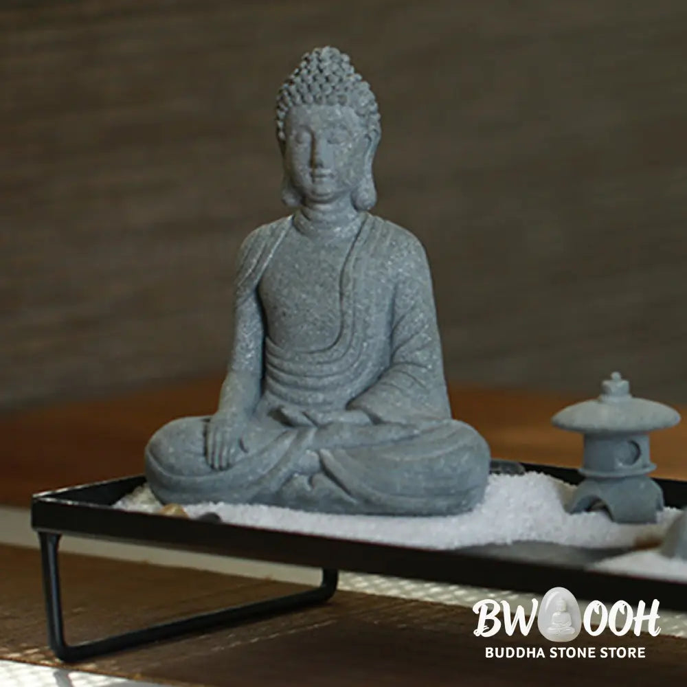BWOOOH Sitting Meditation Buddha Blessing Compassion Decoration - Decorations