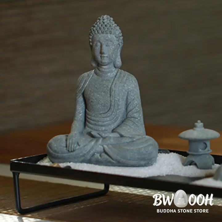 BWOOOH Sitting Meditation Buddha Blessing Compassion Decoration - Decorations