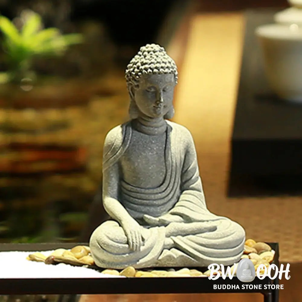 BWOOOH Sitting Meditation Buddha Blessing Compassion Decoration - Decorations