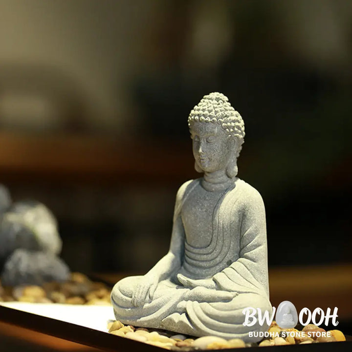 BWOOOH Sitting Meditation Buddha Blessing Compassion Decoration - Decorations
