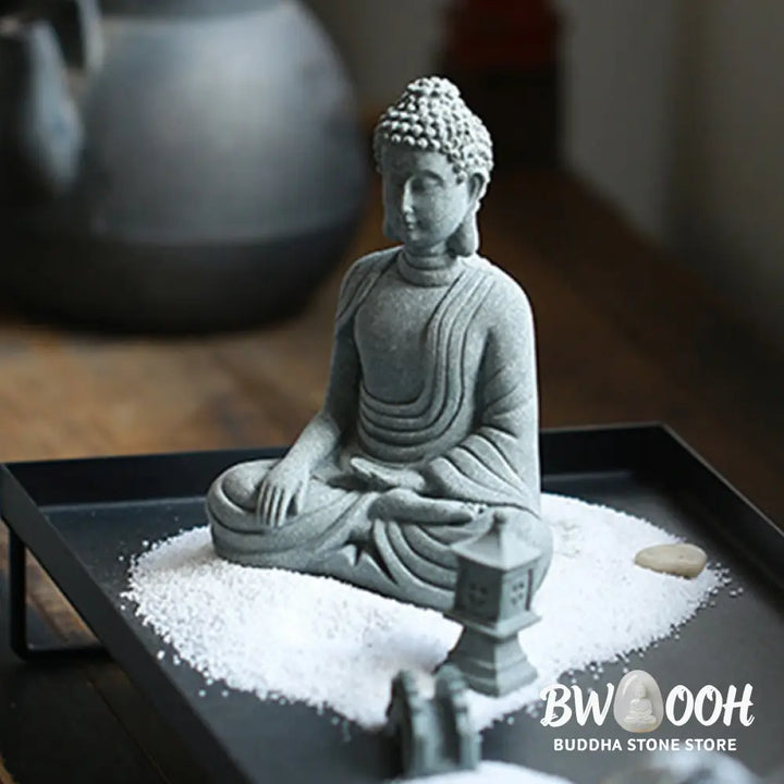 BWOOOH Sitting Meditation Buddha Blessing Compassion Decoration - Decorations