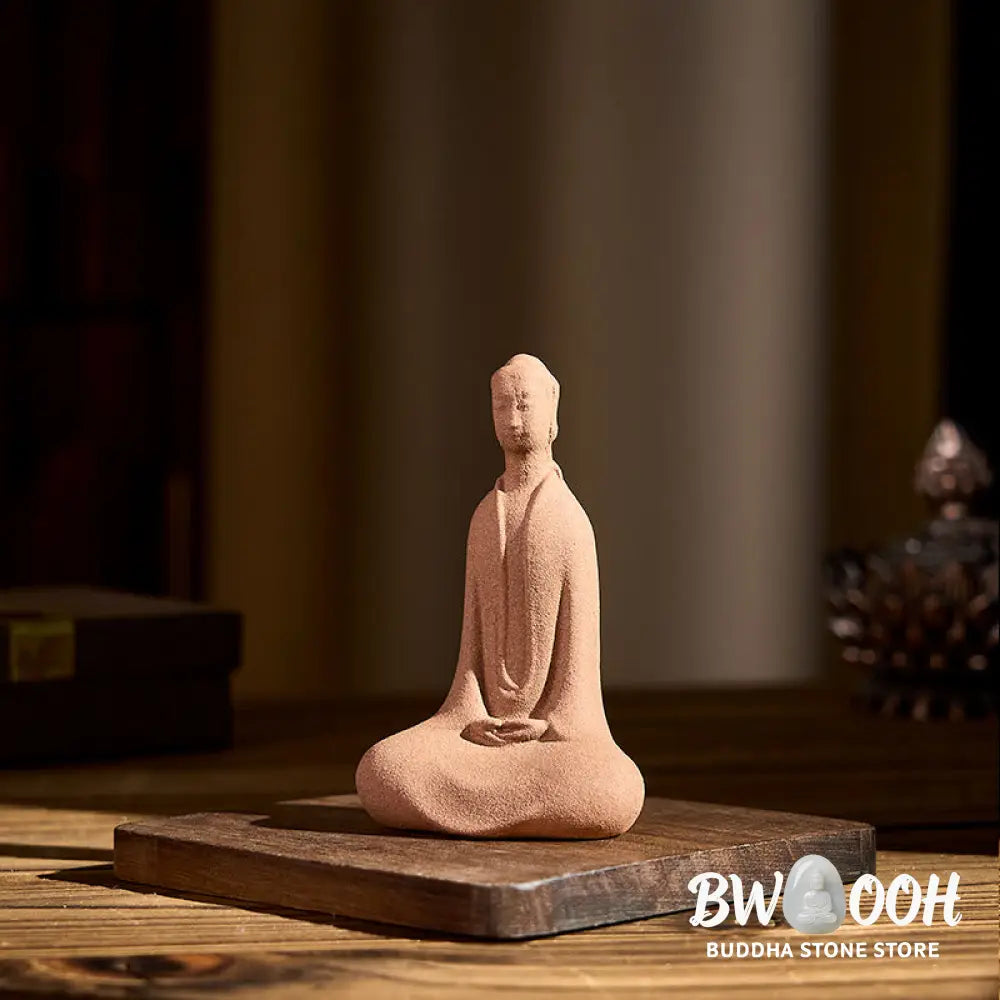 BWOOOH handcrafted Buddha statue - Sitting Buddha Prayering Ceramic St