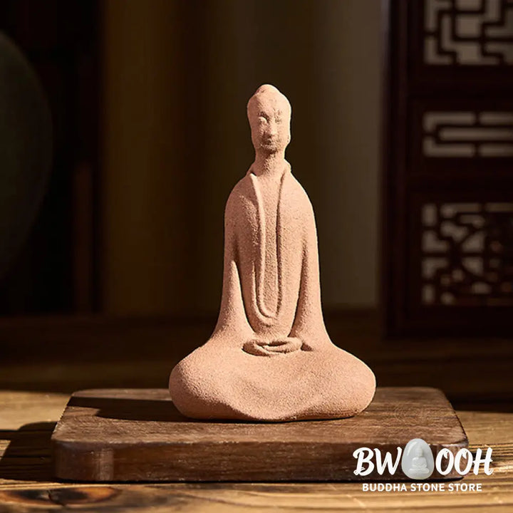 BWOOOH handcrafted Buddha statue - Sitting Buddha Prayering Ceramic St