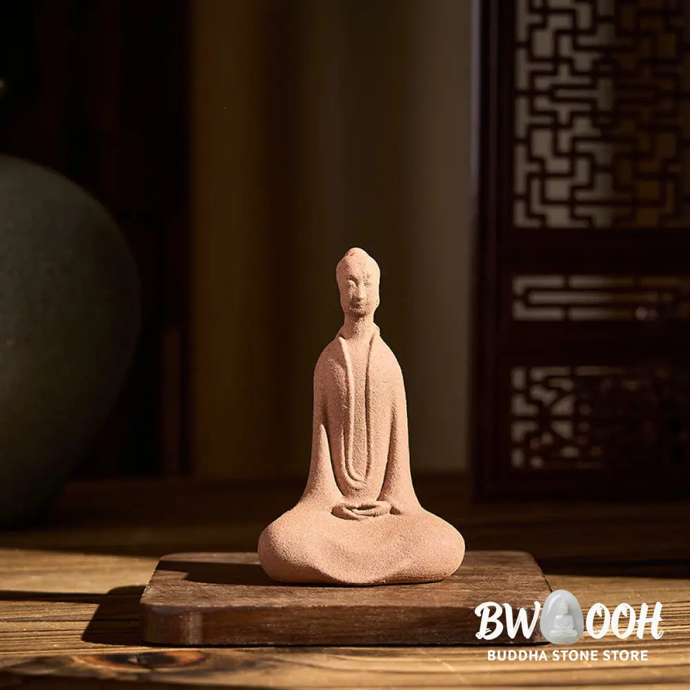 BWOOOH handcrafted Buddha statue - Sitting Buddha Prayering Ceramic St
