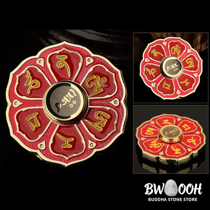 Buddha Stones Six True Words Fidget Spinner Blessing Finger Hand Spinner Decoration (Extra 30% Off | USE CODE: FS30)