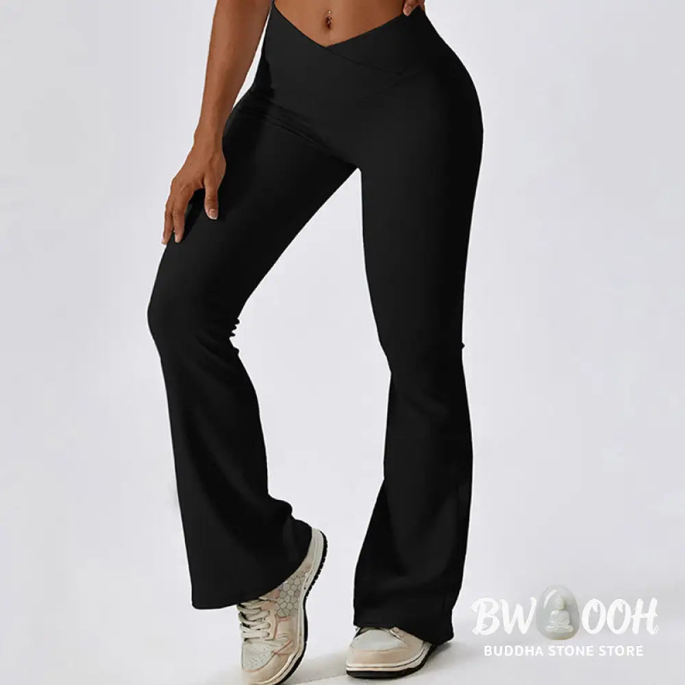 BWOOOH lotus print yoga pants - Sleeveless Crop Tank Top Flared Pants Sp