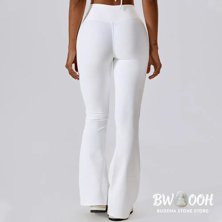 BWOOOH lotus print yoga pants - Sleeveless Crop Tank Top Flared Pants Sp