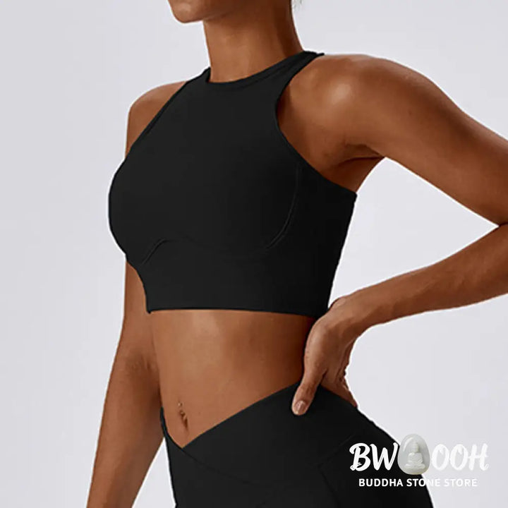 BWOOOH lotus print yoga pants - Sleeveless Crop Tank Top Flared Pants Sp
