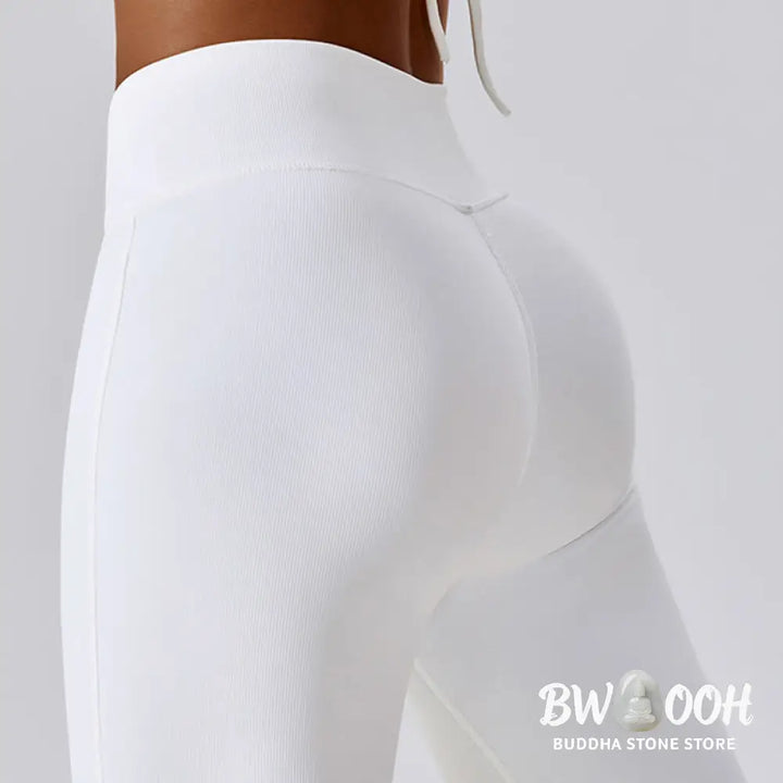 BWOOOH lotus print yoga pants - Sleeveless Crop Tank Top Flared Pants Sp
