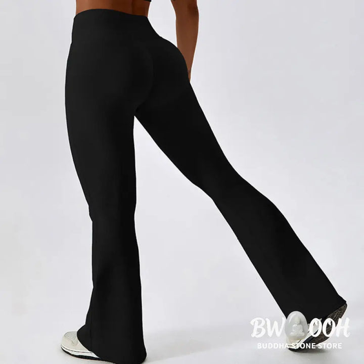 BWOOOH lotus print yoga pants - Sleeveless Crop Tank Top Flared Pants Sp