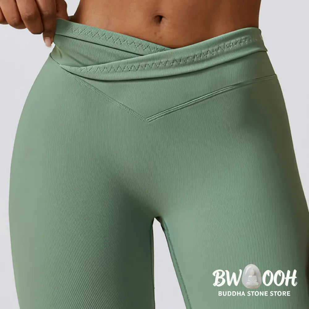 BWOOOH lotus print yoga pants - Sleeveless Crop Tank Top Flared Pants Sp
