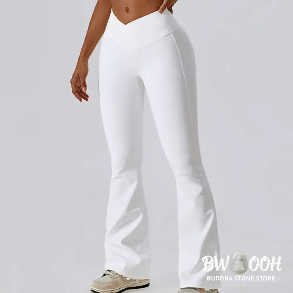 BWOOOH lotus print yoga pants - Sleeveless Crop Tank Top Flared Pants Sp