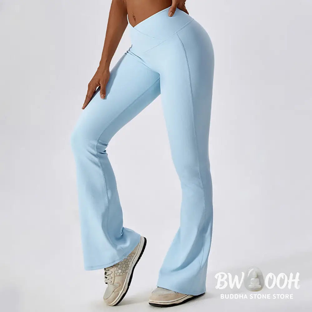 BWOOOH lotus print yoga pants - Sleeveless Crop Tank Top Flared Pants Sp
