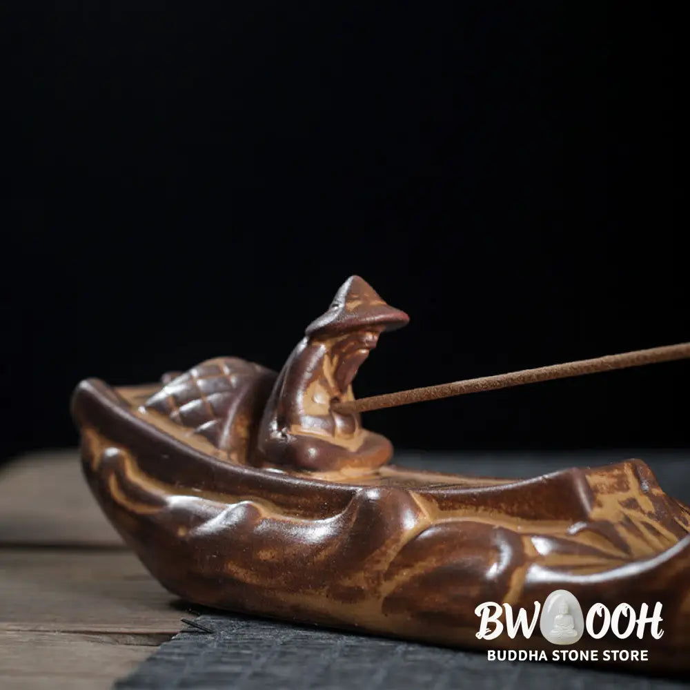 Buddha Stones Small Boat Cicada Home Decoration Incense Burner - Incense Burner