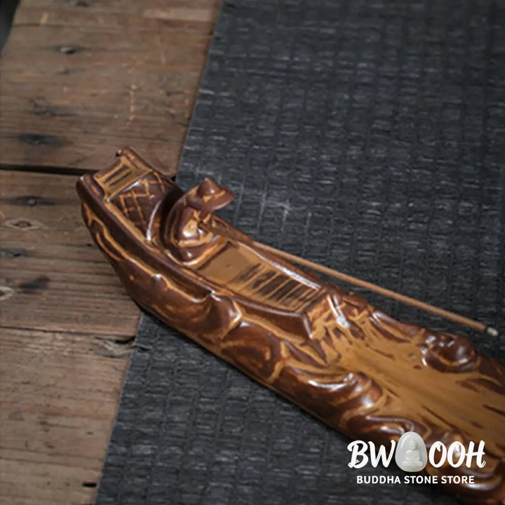 Buddha Stones Small Boat Cicada Home Decoration Incense Burner - Incense Burner