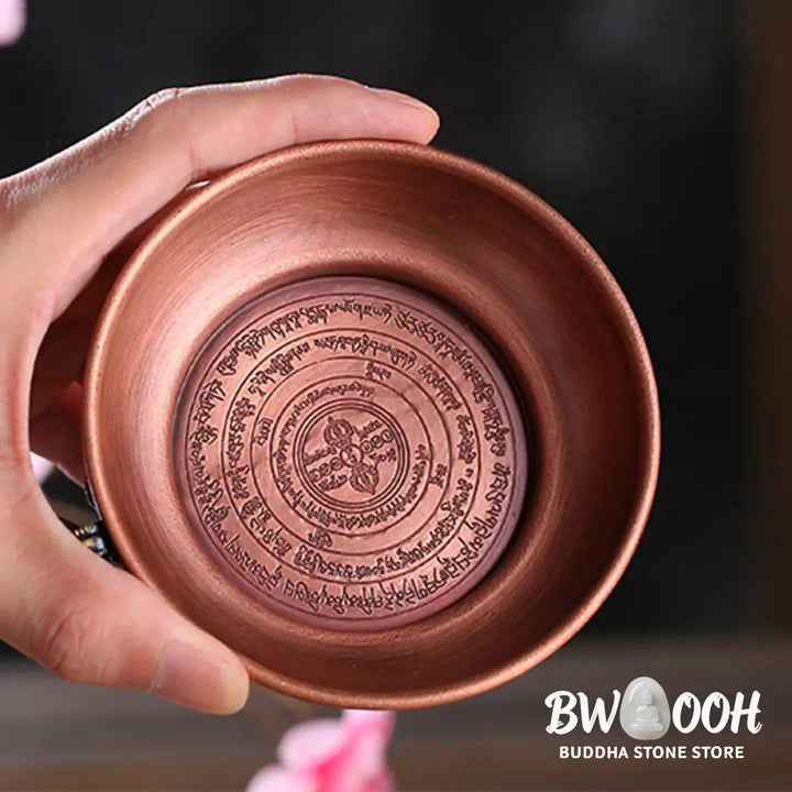 BWOOOH Small Copper Prayer Altar Portable Burning Holder Incense Sage Smudging Rituals Use Items - Copper