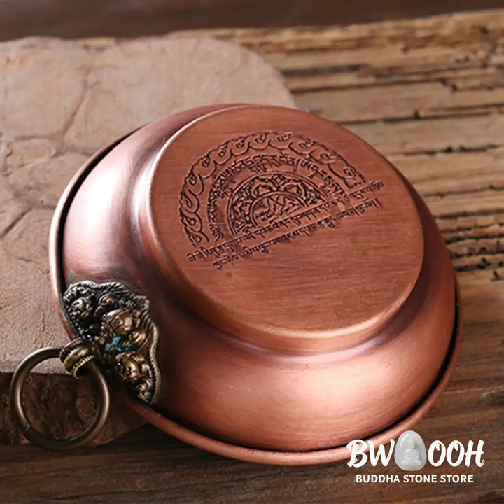 BWOOOH Small Copper Prayer Altar Portable Burning Holder Incense Sage Smudging Rituals Use Items - Copper