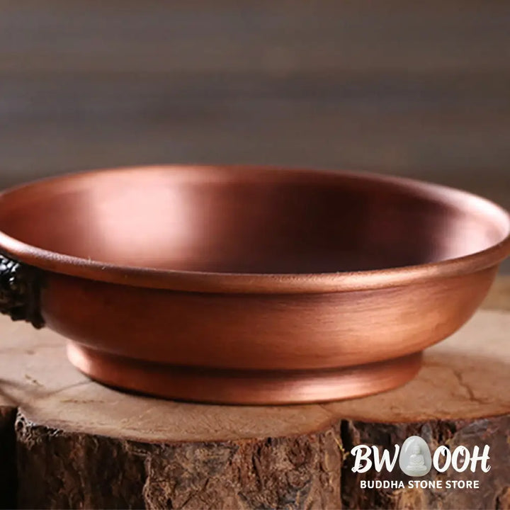 BWOOOH Small Copper Prayer Altar Portable Burning Holder Incense Sage Smudging Rituals Use Items - Copper