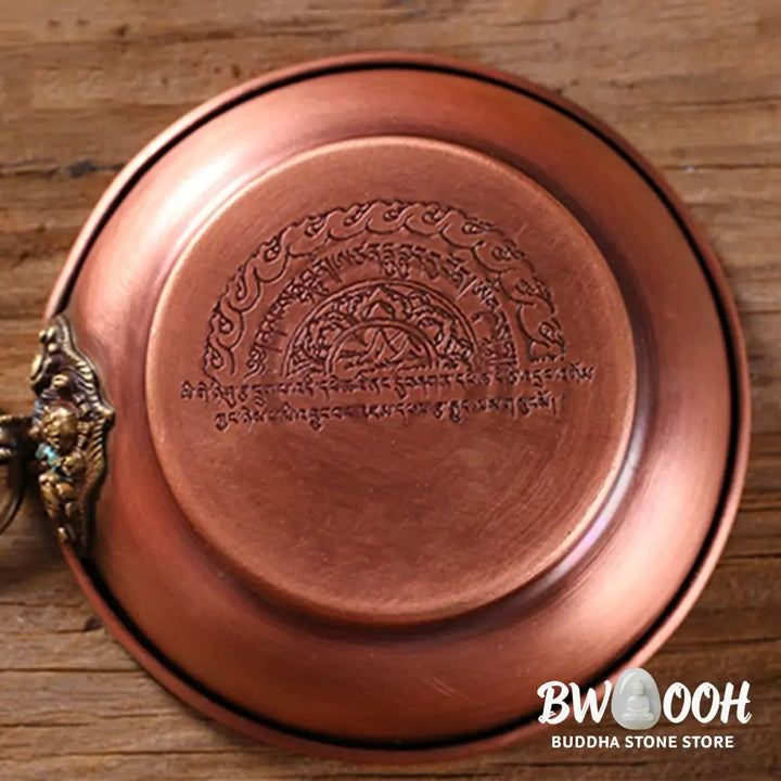 BWOOOH Small Copper Prayer Altar Portable Burning Holder Incense Sage Smudging Rituals Use Items - Copper