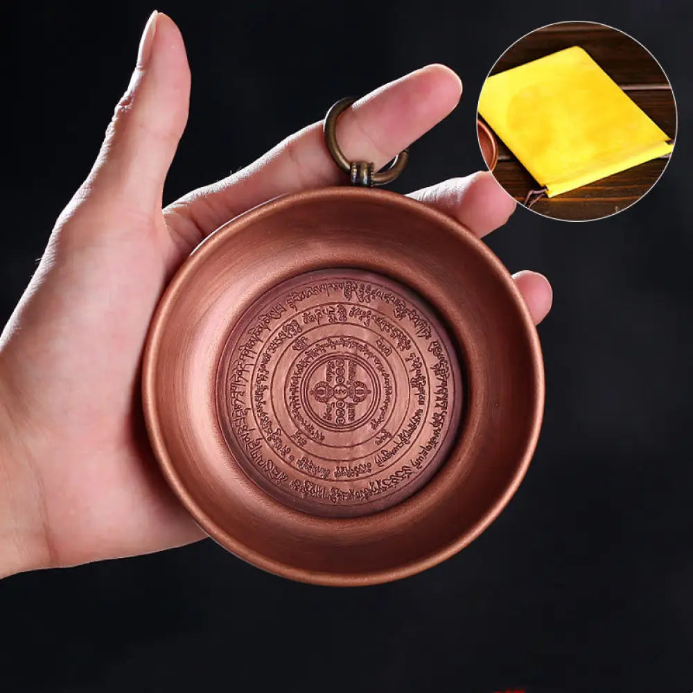 BWOOOH Small Copper Prayer Altar Portable Burning Holder Incense Sage Smudging Rituals Use Items - Copper