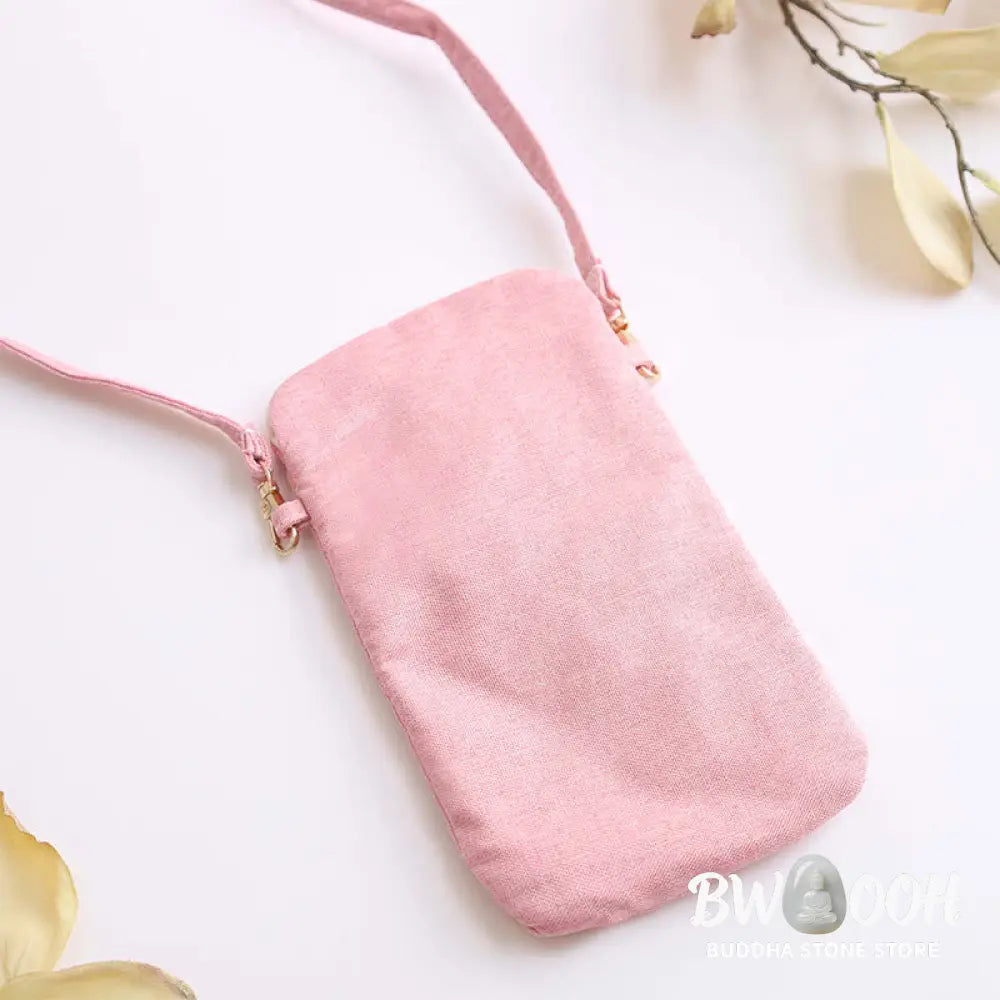 Buddha Stones Small Embroidered Flowers Crossbody Bag Shoulder Bag Cellphone Bag 11*20cm - Crossbody Bag