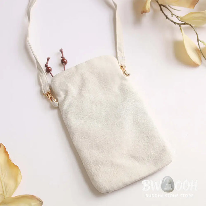 Buddha Stones Small Embroidered Flowers Crossbody Bag Shoulder Bag Cellphone Bag 11*20cm - Crossbody Bag