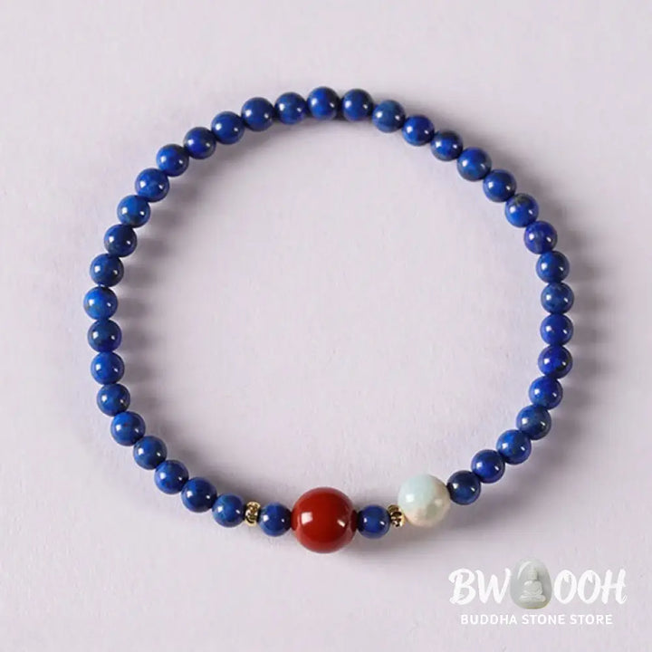 Buddha Stones Small Lazurite Agate Ultra-thin Beads Positive Bracelet - BWOOOH - Lazurite(Wrist Circumference: