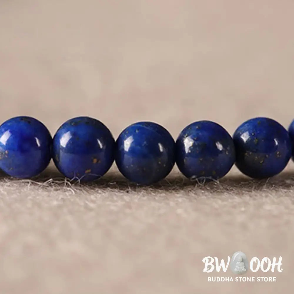 Buddha Stones Small Lazurite Agate Ultra-thin Beads Positive Bracelet - BWOOOH - Lazurite(Wrist Circumference: