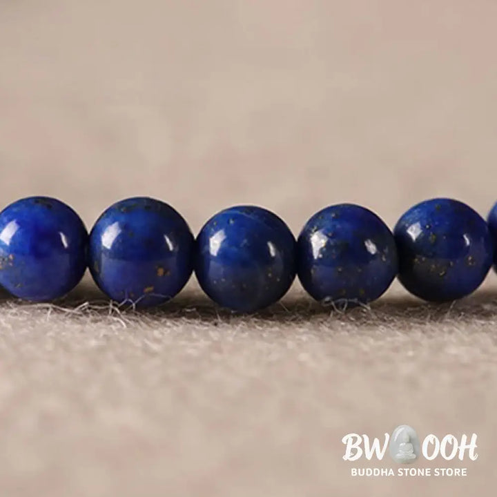 Buddha Stones Small Lazurite Agate Ultra-thin Beads Positive Bracelet - BWOOOH - Lazurite(Wrist Circumference: