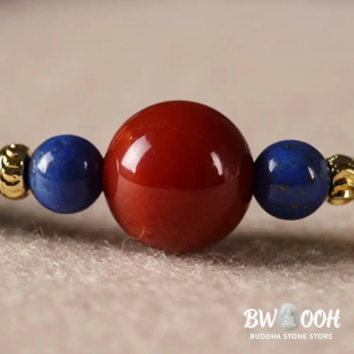 Buddha Stones Small Lazurite Agate Ultra-thin Beads Positive Bracelet - BWOOOH - Lazurite(Wrist Circumference: