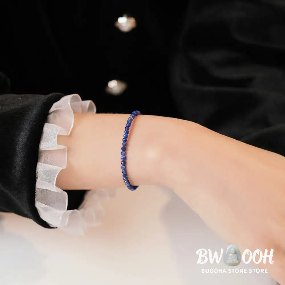 Buddha Stones Small Lazurite Ultra-Thin Beads Balance Bracelet - BWOOOH - Bracelet