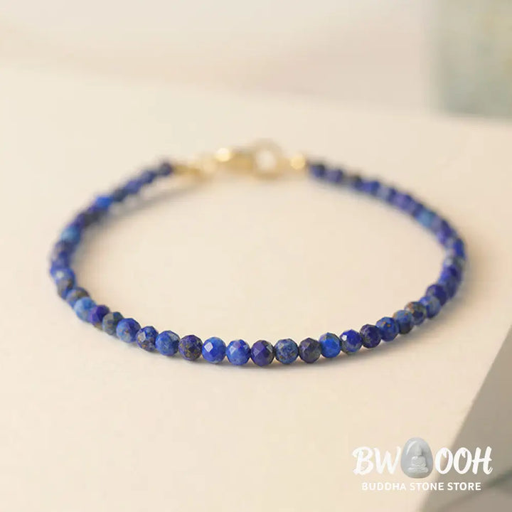 Buddha Stones Small Lazurite Ultra-Thin Beads Balance Bracelet - BWOOOH - Bracelet