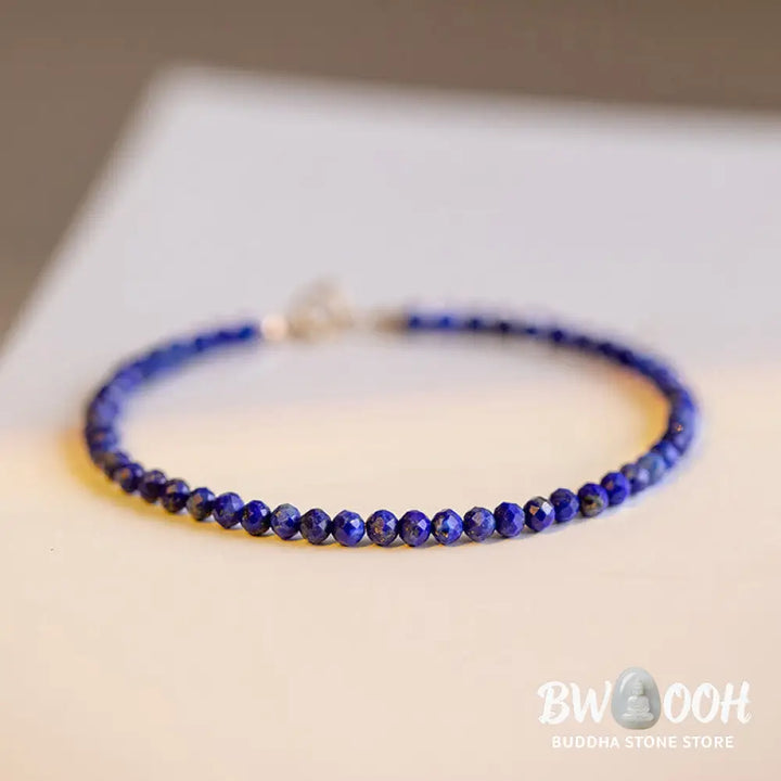 Buddha Stones Small Lazurite Ultra-Thin Beads Balance Bracelet - BWOOOH - Bracelet