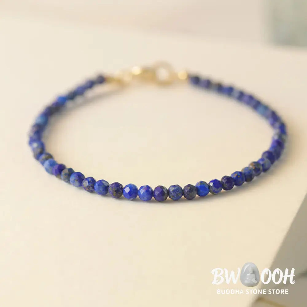 Buddha Stones Small Lazurite Ultra-Thin Beads Balance Bracelet - BWOOOH - Bracelet