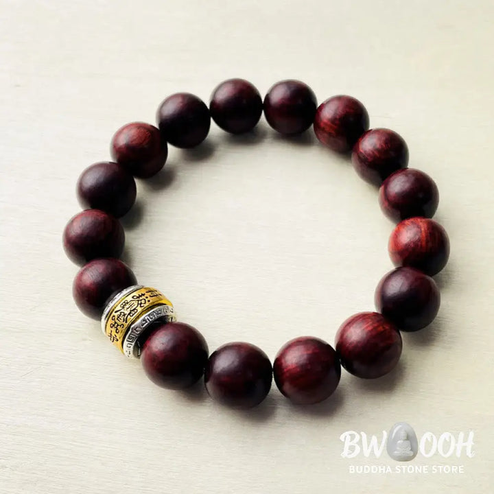 BWOOOH Small Leaf Red Sandalwood Amulet Protection Bracelet | natural stone spiritual bracelet for healing and mindful living