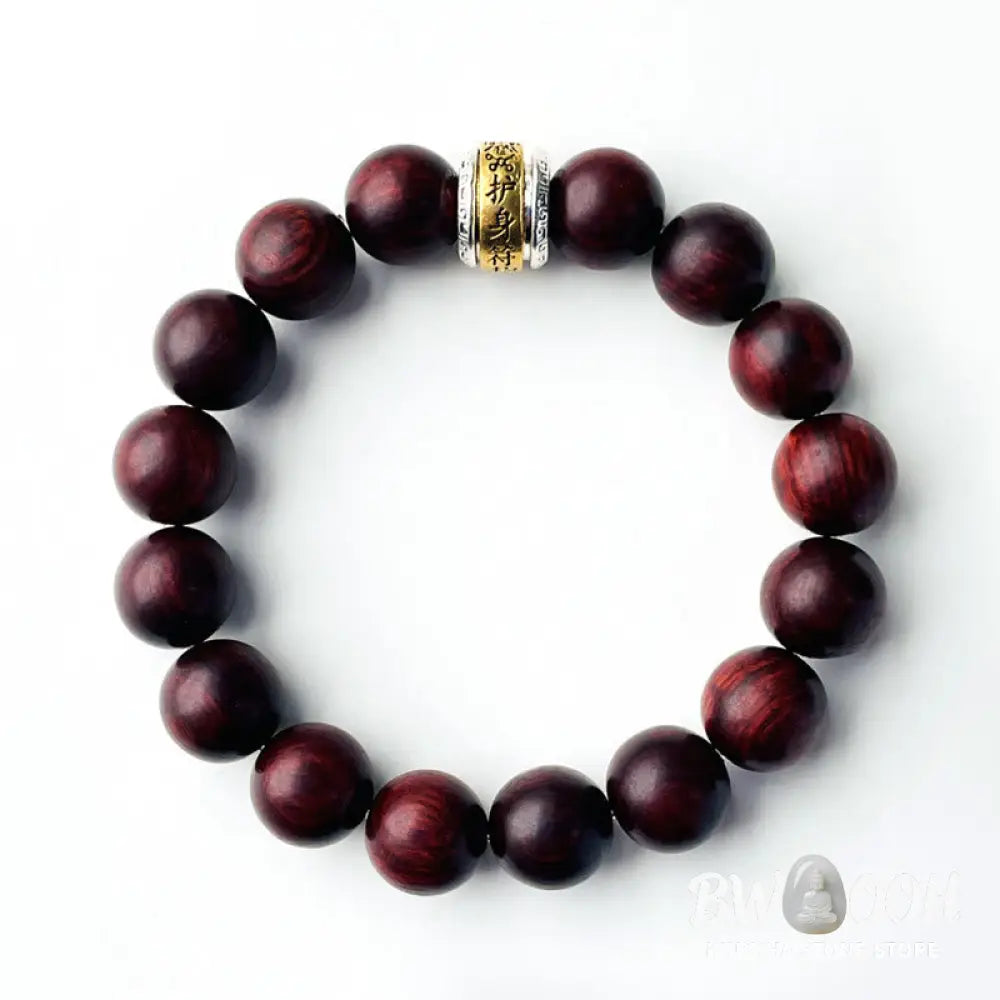 BWOOOH Small Leaf Red Sandalwood Amulet Protection Bracelet | natural stone spiritual bracelet for healing and mindful living