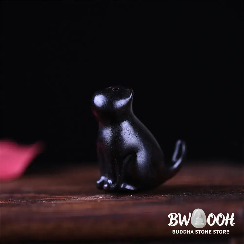 Buddha Stones Small Leaf Red Sandalwood Ebony Wood Sandalwood Green Sandalwood Lucky Mini Cat Deer Sooth Phone Hanging
