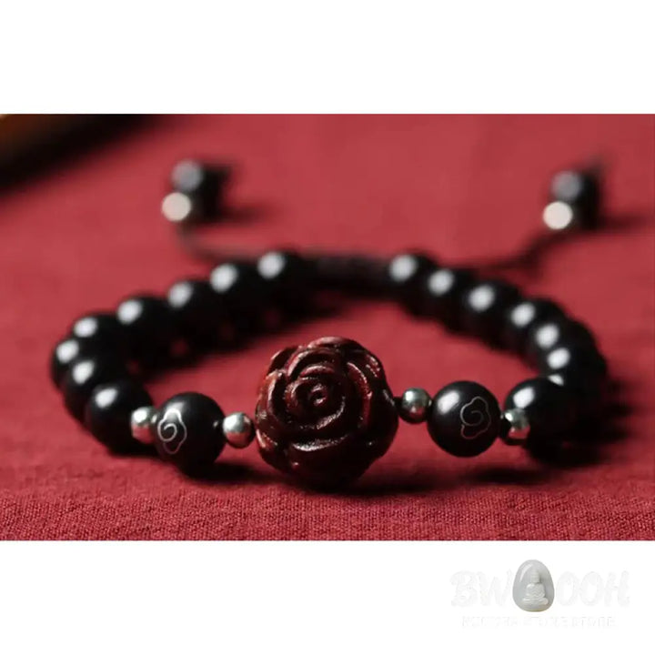 Buddha Stones Small Leaf Red Sandalwood Sooth Bracelet - BWOOOH - Small Leaf Red Sandalwood(Keep away evil