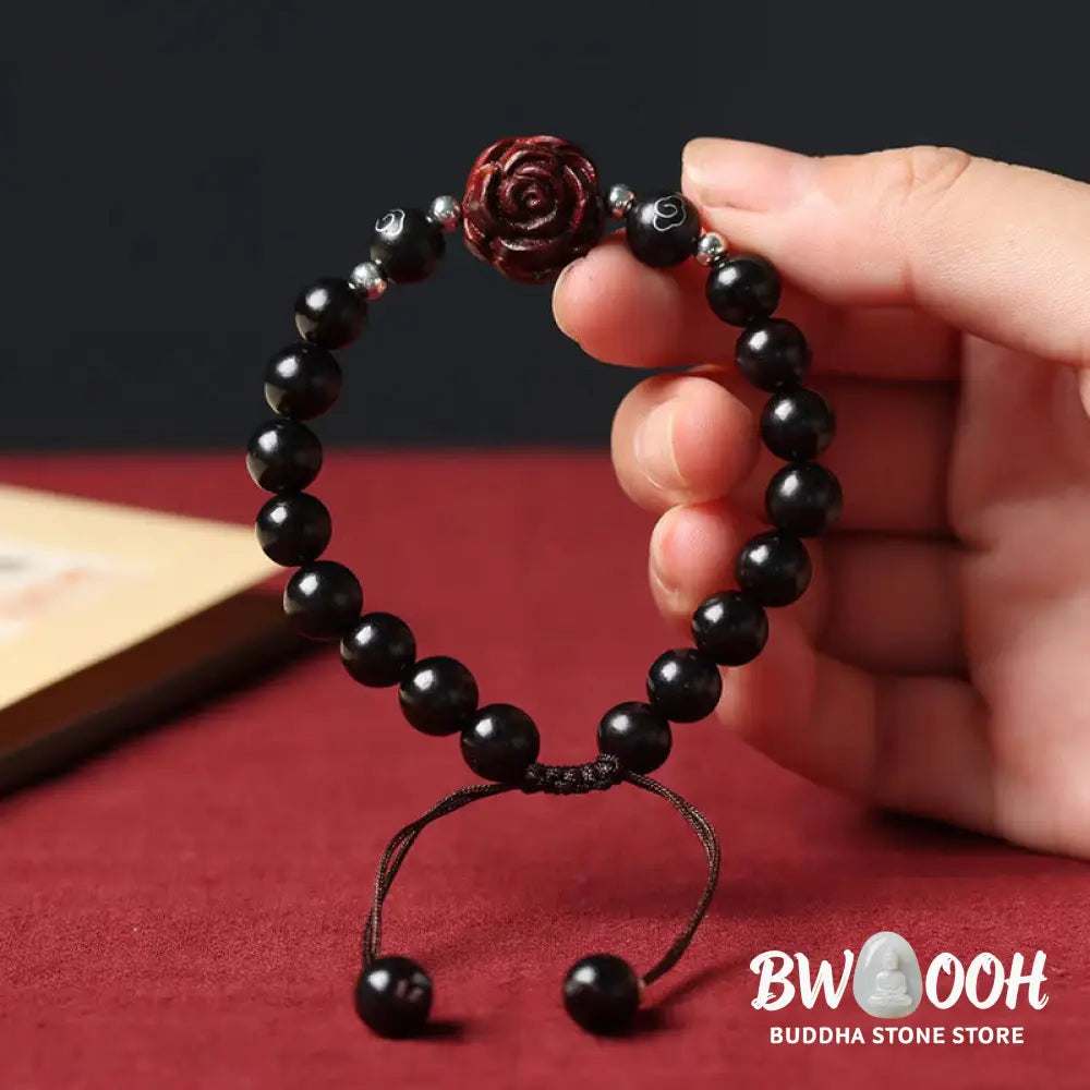 Buddha Stones Small Leaf Red Sandalwood Sooth Bracelet - BWOOOH - Small Leaf Red Sandalwood(Keep away evil