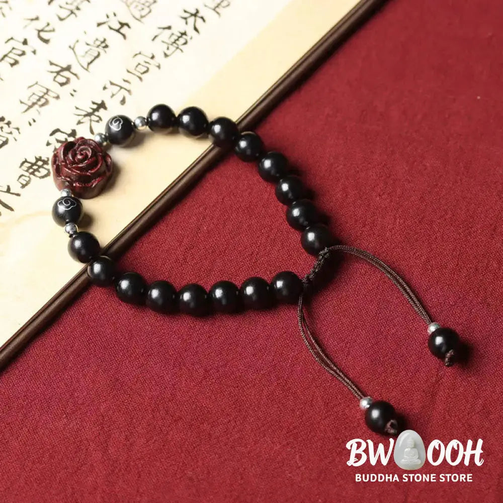 Buddha Stones Small Leaf Red Sandalwood Sooth Bracelet - BWOOOH - Small Leaf Red Sandalwood(Keep away evil