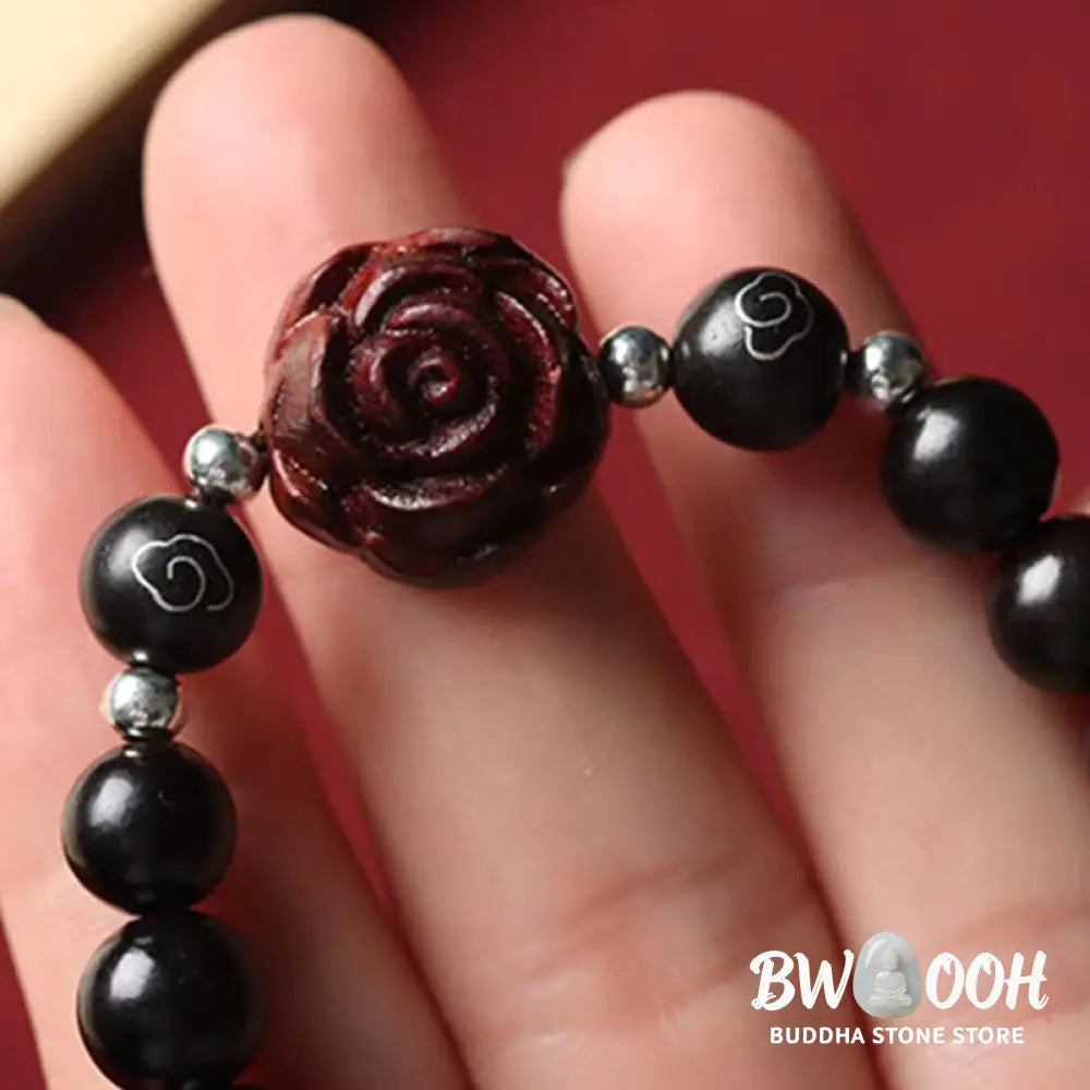 Buddha Stones Small Leaf Red Sandalwood Sooth Bracelet - BWOOOH - Small Leaf Red Sandalwood(Keep away evil