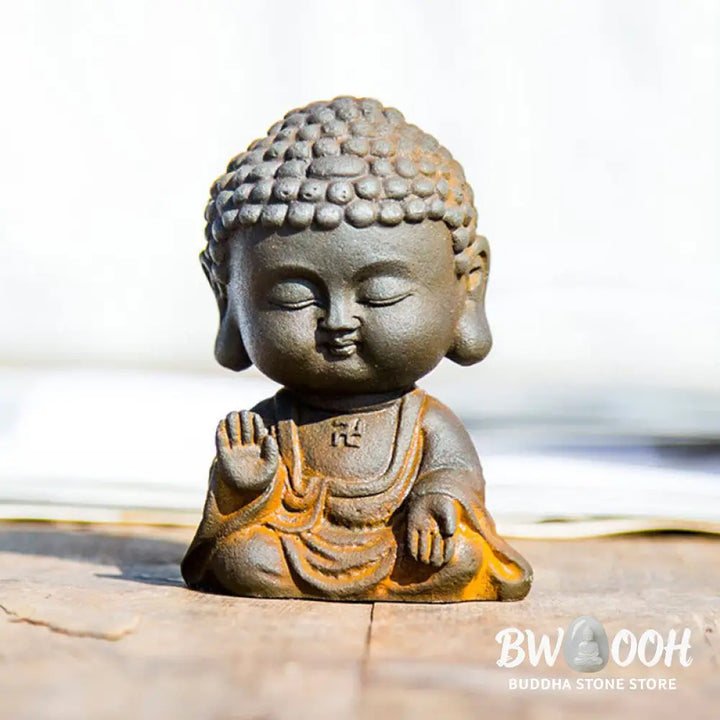 BWOOOH resin Buddha statue - Small Meditating Buddha Iron Powder