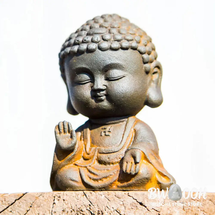 BWOOOH resin Buddha statue - Small Meditating Buddha Iron Powder